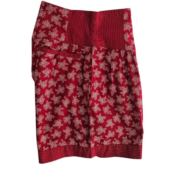 Avenue By Mereille Bitton Floral Polka Dot Vintage Shorts | EUC | 4P | Red White - Picture 12 of 16